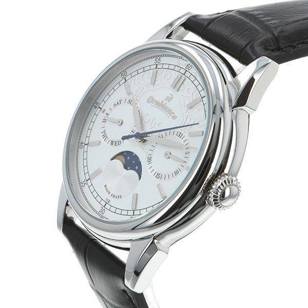 新品 オロビアンコ ビアンコネーロ OR0074-3 メンズ 腕時計 クオーツ 革ベルト ムーンフェイズ ホワイト[在庫あり][即納可