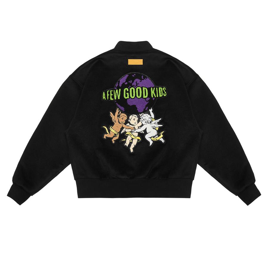 A FEW GOOD KIDS アフューグッドキッズ AFGK ANGEL COLLAGE JKT スタジャン ワッペン レディース ジャケット グリーン ブラック [在庫あり][即納可]｜denkizoku｜17