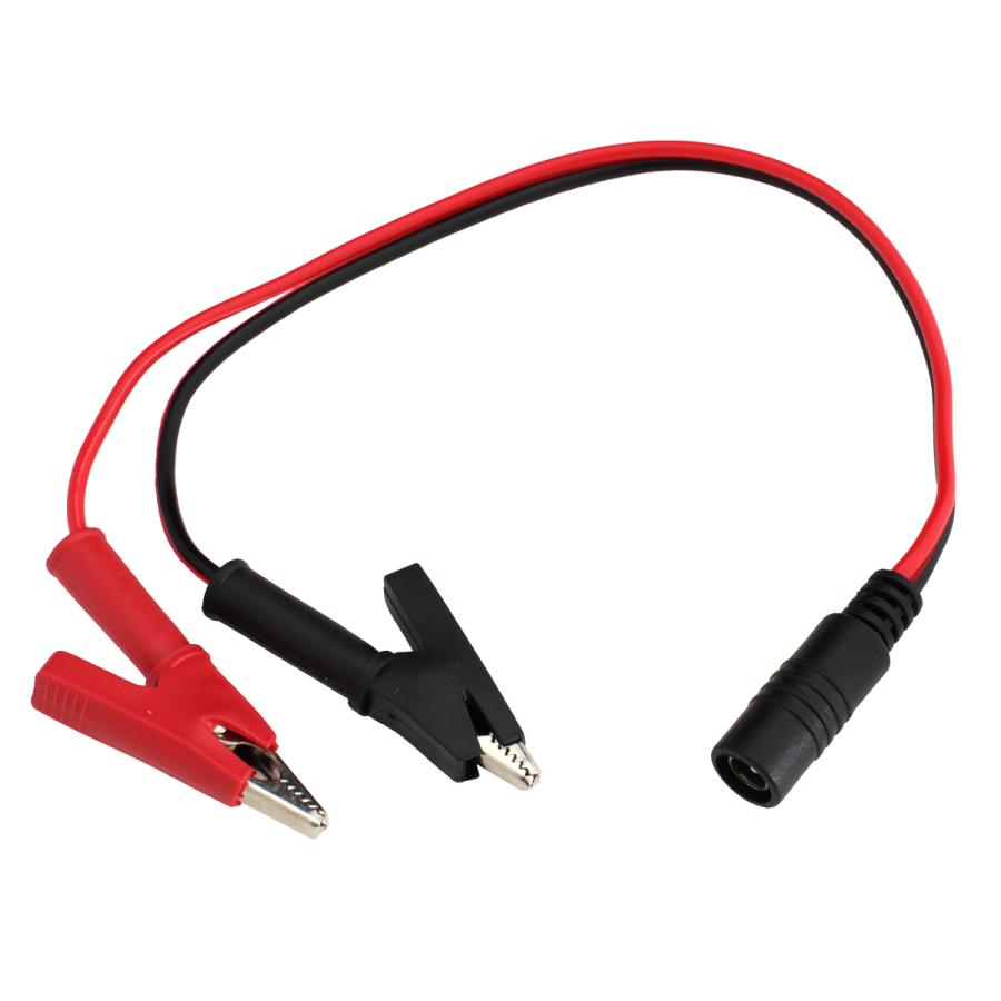 DCジャック ワニ口クリップ 電源ケーブル 電子工作 通電試験 5.5mm 2.1