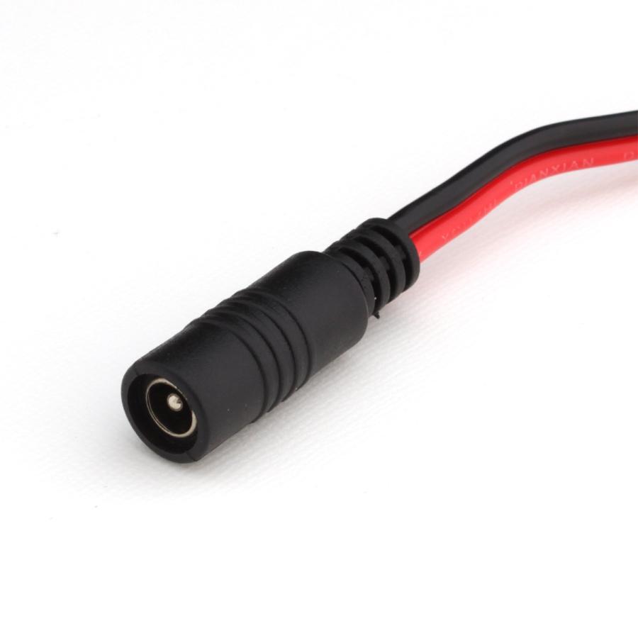 DCジャック ワニ口クリップ 電源ケーブル 電子工作 通電試験 5.5mm 2.1