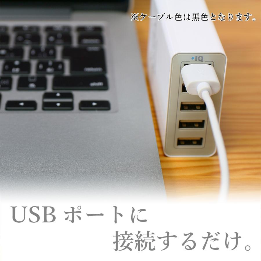 USB LEDテープライト 防水 50cm 2分岐タイプ 電球色 正面発光 間接照明 インテリア|denko-store|03