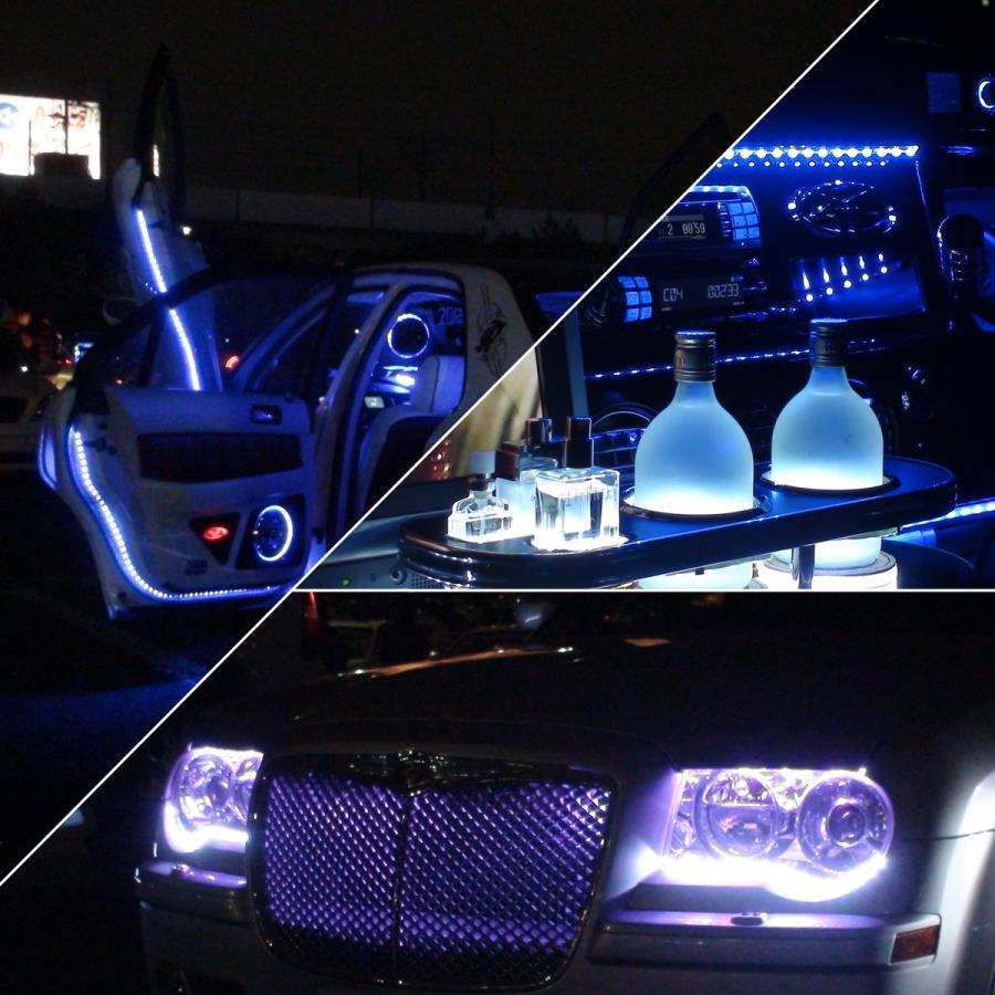 LEDテープライト 90cm 12V 高密度 240LED/m 防水 1チップ 白ベース 片端子 正面発光 車 自動車 バイク 高輝度 両面テープ 1本｜denko-store｜11