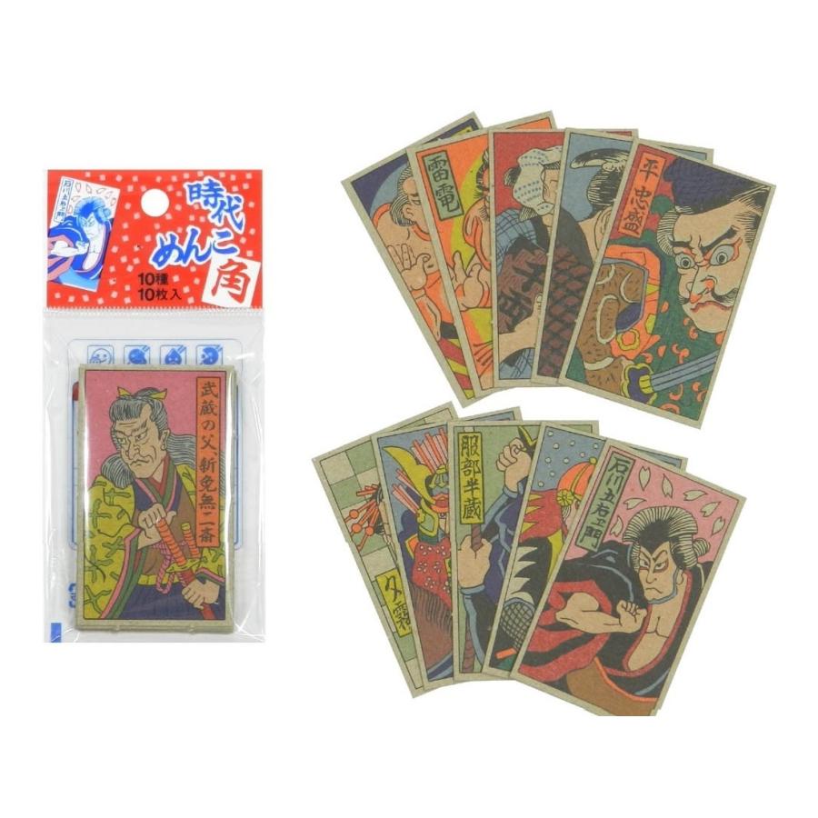 日本製 懐かしいデザインの「時代めんこ」 3パック（30枚