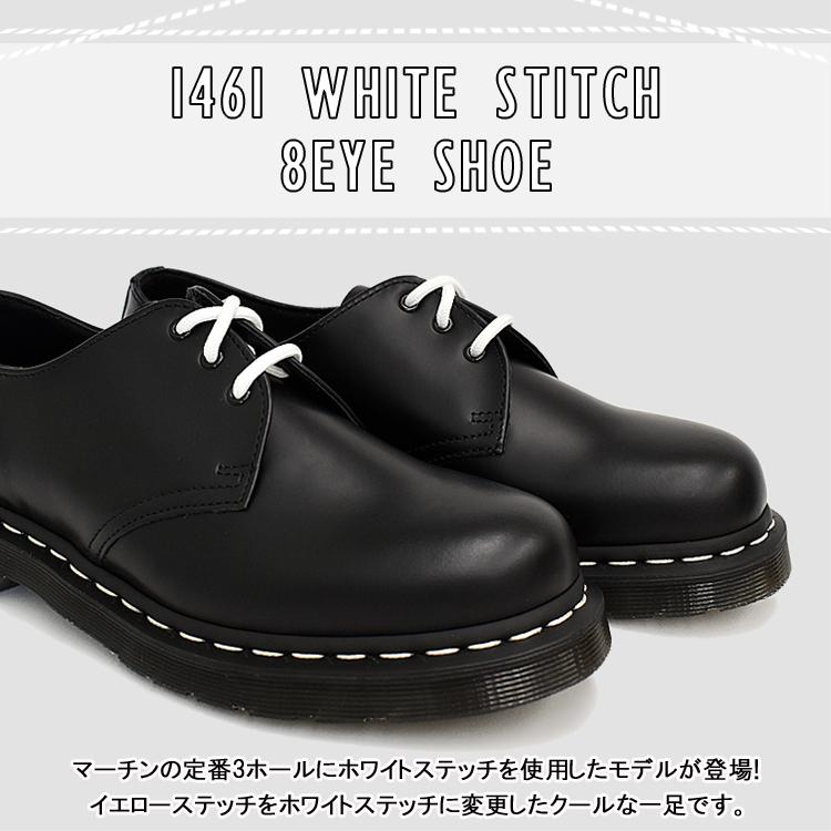 ドクターマーチン 3ホール ホワイトステッチ ブラック Dr.Martens 1461 WS 3HOLE SHOES 24757001｜denpcy｜03