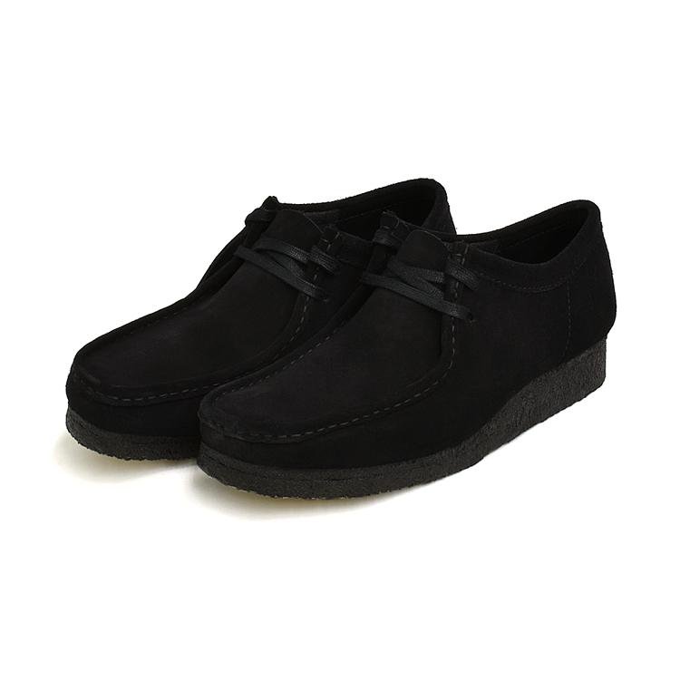 クラークス ワラビー メンズ モカシン シューズ ブラック スエード スタンダードワイズ(G) 替え紐付 黒 Clarks WALLABEE BLACK 26155519｜denpcy｜04