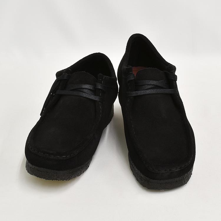 クラークス ワラビー メンズ モカシン シューズ ブラック スエード スタンダードワイズ(G) 替え紐付 黒 Clarks WALLABEE BLACK 26155519｜denpcy｜07