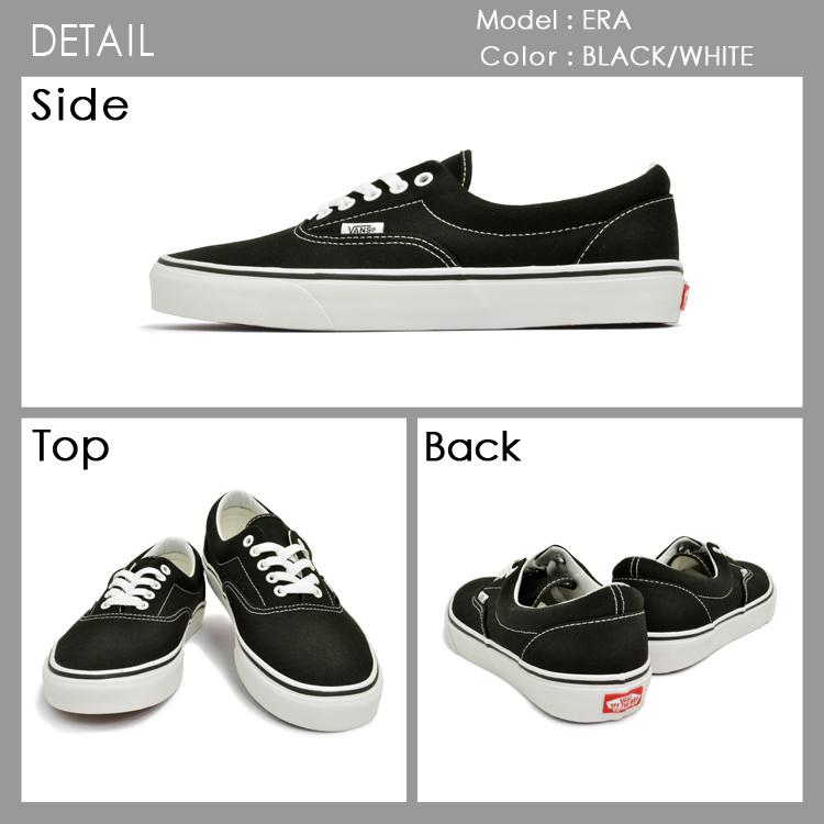 VANS バンズ スニーカー エラ メンズ レディース ブラック ホワイト ローカット シューズ 靴 ERA BLACK WHITE VN000EWZBLK｜denpcy｜05