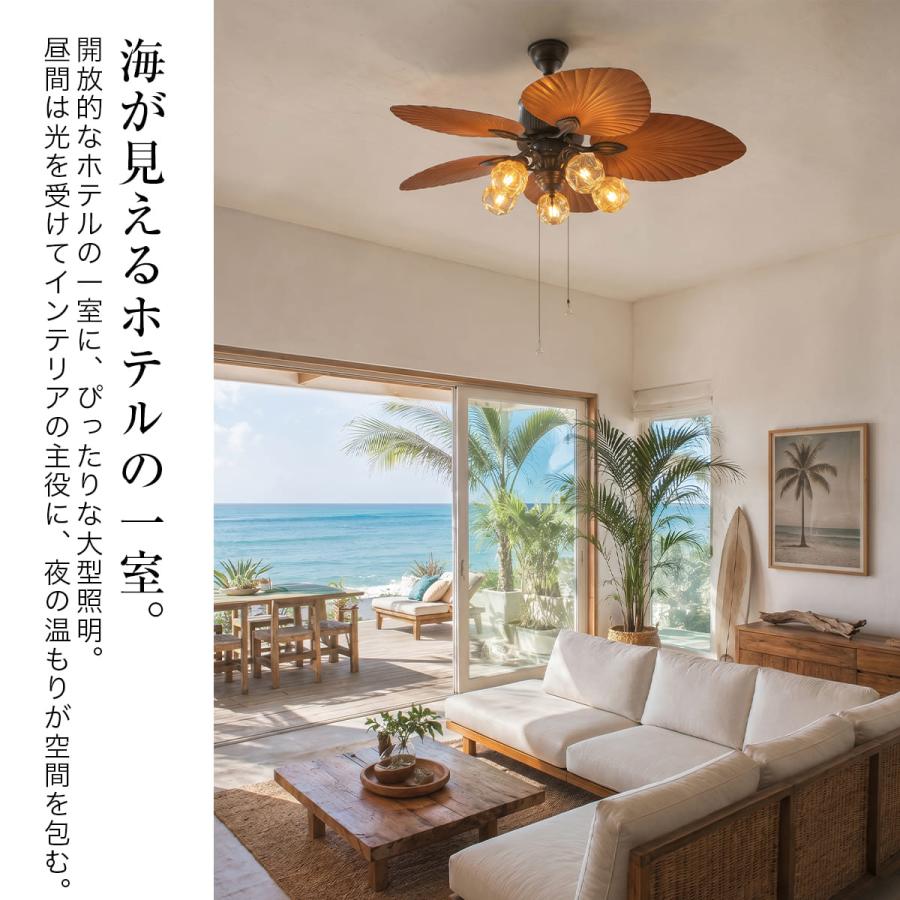 南国 シーリングファンライト 天井照明 シーリングライト 照明 LED