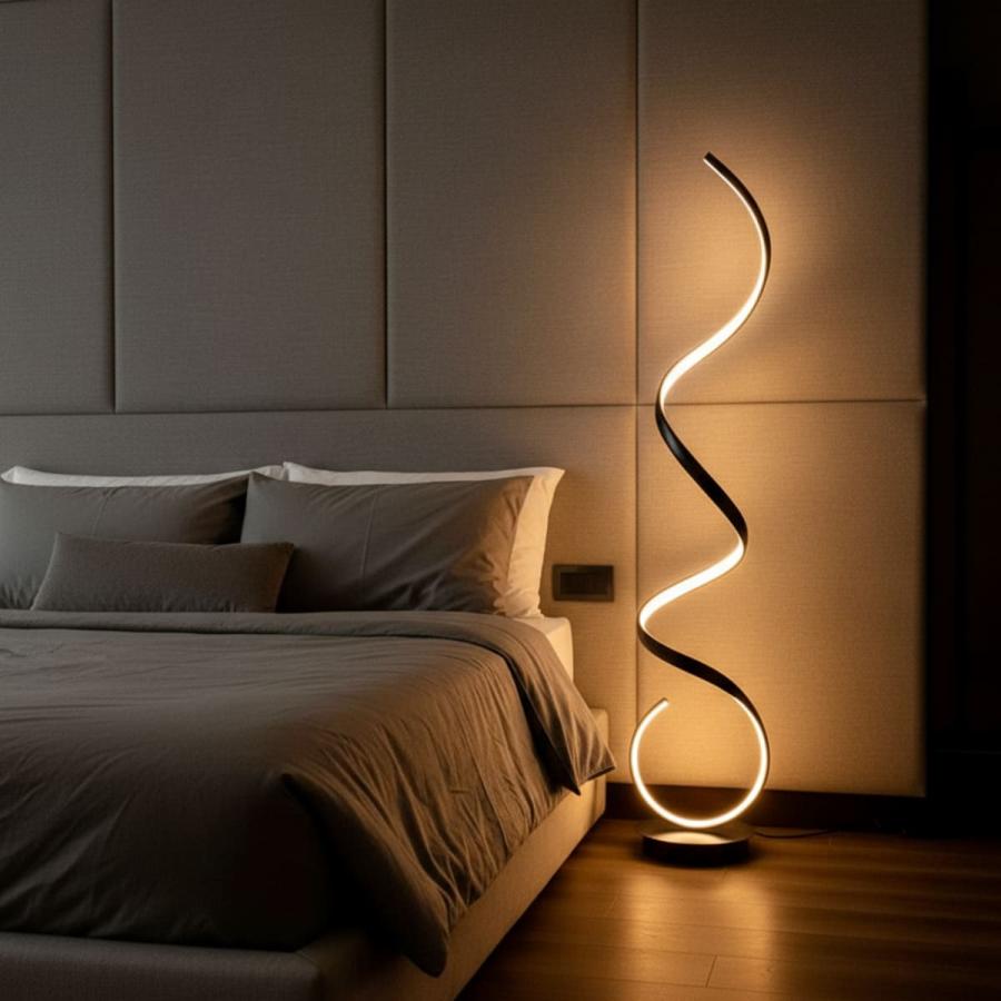 スタンドライト 間接照明 フロアライト フロアランプ スタンド照明 LED 賃貸 一人暮らし インテリア 照明 おしゃれ 寝室 リビング 書斎 リフォーム でんらい_1