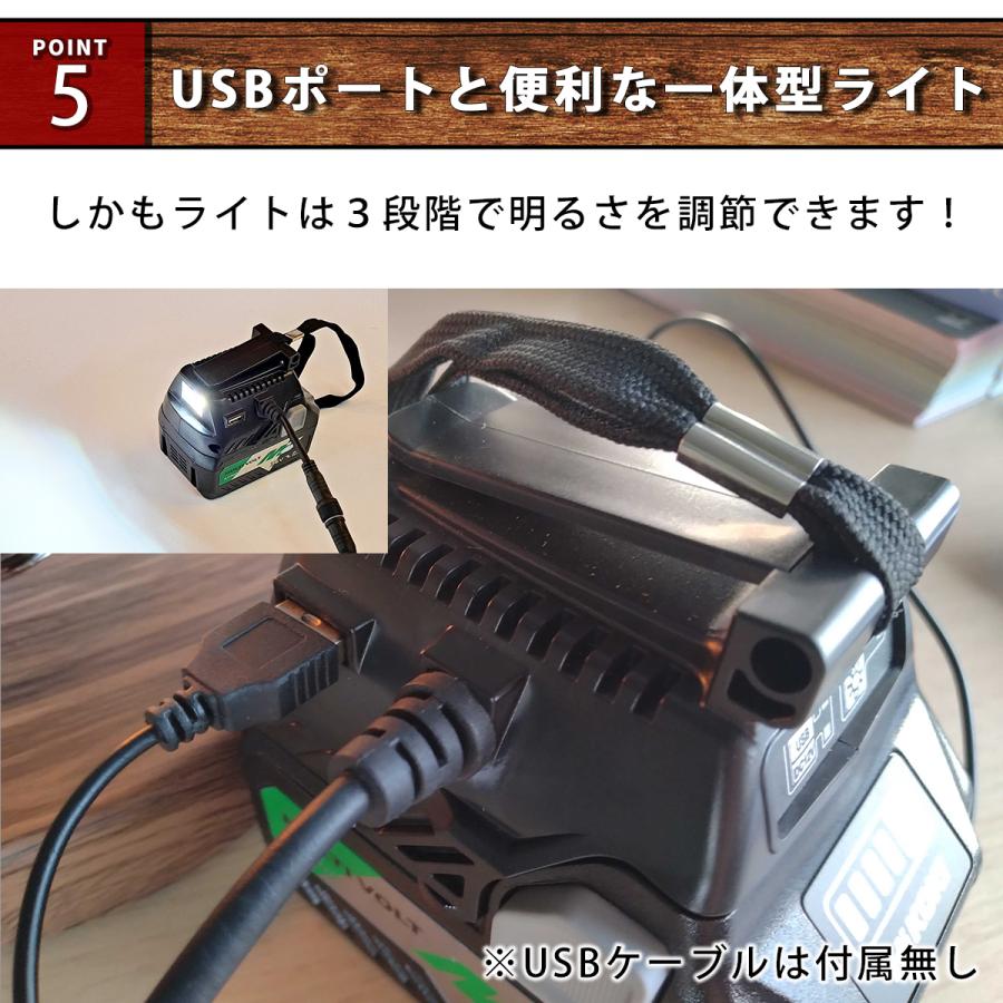 作業灯 投光器 ハイコーキ バッテリー 互換 ライト 14.4v 18v 充電式 2700lm LED makita ワーク クリップ ライト ランプ 明るい 現場 職人 でんらい｜denraiasia｜07