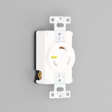 アメリカン電機 3320-L6-IV 埋込コンセント 接地形2P 30A 250V (NEMA