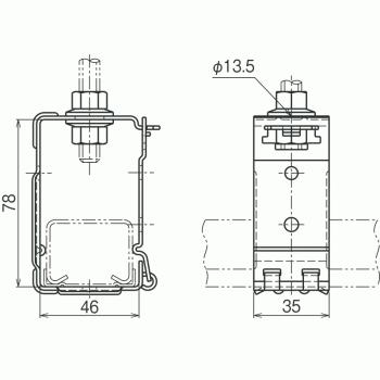 ◆ネグロス電工 DPY1-W3 【1個単位】 吊り金具（電気亜鉛めっき）適合吊りボルト：W3/8 |  | 01