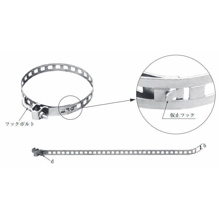 イワブチ【 IBT-206 】自在バンド 【幅:25mm/適用径範囲:φ100〜φ180