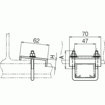 ネグロス電工 SD-DH1UL 【1個単位】 形鋼用交差支持金具（スーパーダイマ）DP1タイプ |  | 01