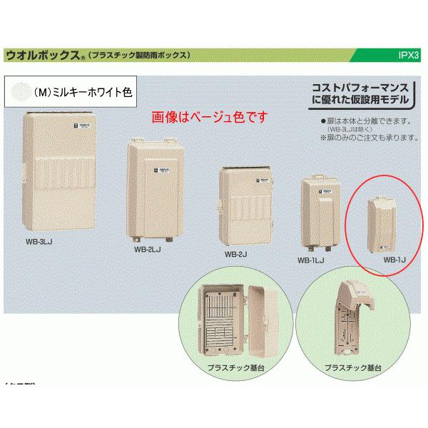 未来工業 WB-1M ミルキーホワイト色 ウォルボックス (タテ型) : 電せつ