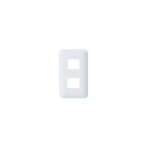 パナ ラウンド コンセントプレート (2コ用)(ホワイト)　WTF7002W (F)【ゆうパケット可能】 | Panasonic