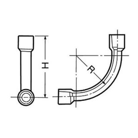 未来工業 N-22K ノーマルベンド 適合管VE22 色黒 : 電材BLUEWOOD