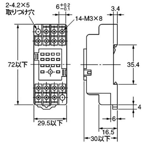 オムロン（OMRON） 在庫有り 正規品 PYFZ-14 共用ソケット 角形