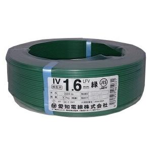 在庫有り 愛知電線 IV1.6mm G＜緑＞IV電線 600Vビニル絶縁電線 アース線 300ｍ巻 単線（Yahoo!・電材BLUEWOOD ヤフー店）