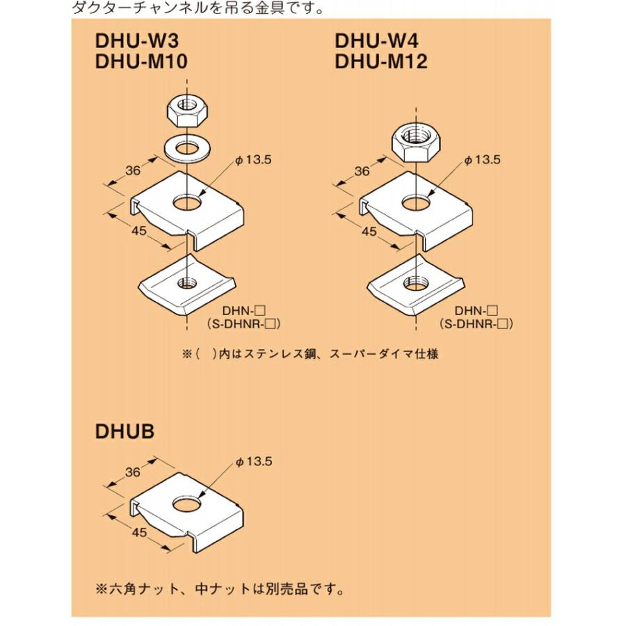 ネグロス電工 Z-DHU-W3 ハンガー吊金具 溶融亜鉛メッキHDZ 20個入り