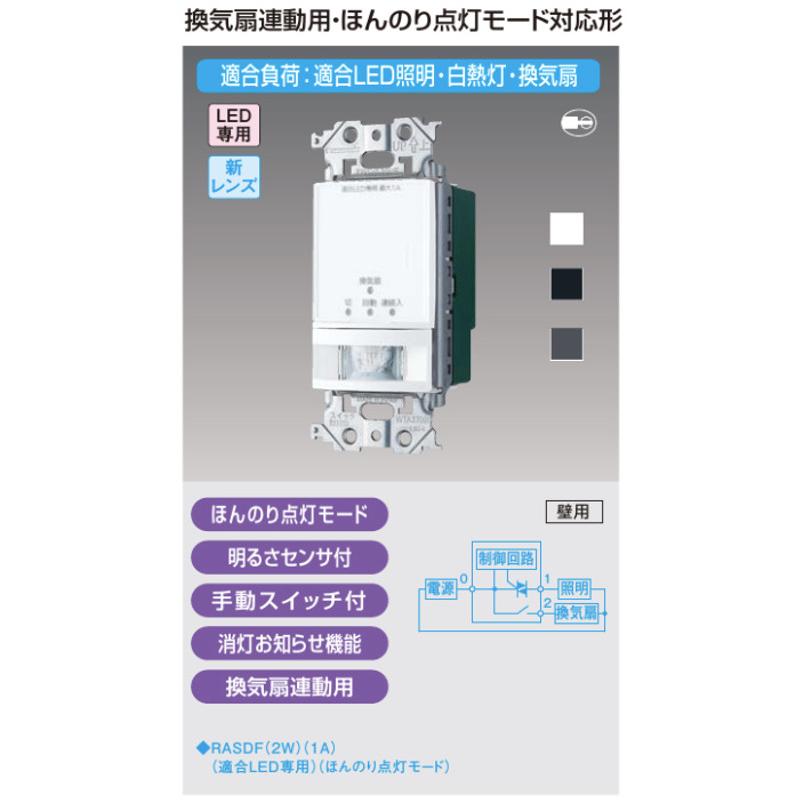 パナソニック WTA1274W トイレ壁取付 熱線センサ付自動スイッチ 2線式  