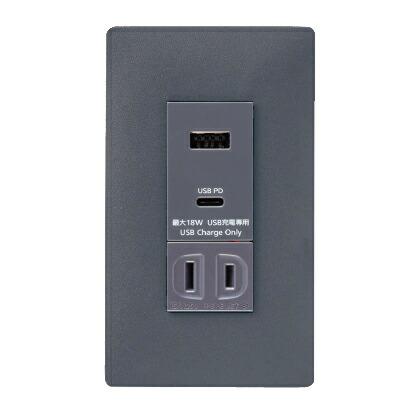 Panasonic（パナソニック） WTL147740H+WTL7003HK プレート付埋込充電