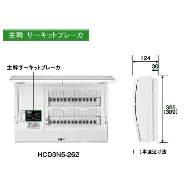 手数料安い 分電盤 ホーム分電盤 日東工業ホーム分電盤 HPD 3E5 124