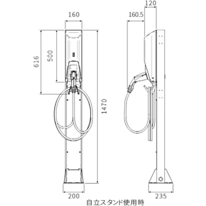 日東工業 EVP3GJS60NFEL10 Pit-3Gシリーズ普通充電器 単機能モデル