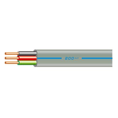 富士電線 VVFケーブル2.6mmx3C 200Vタイプ 黒赤緑 100m巻 シース灰色