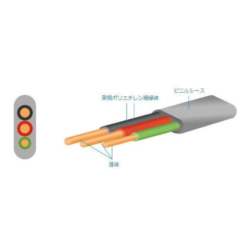 Pです【未使用品】協和電線　 V V F2×2.0 100m巻き　1巻 未使用品】協和電線 V V F2×2.0 100m巻き 1巻 電線 ケーブル 【公式通販】