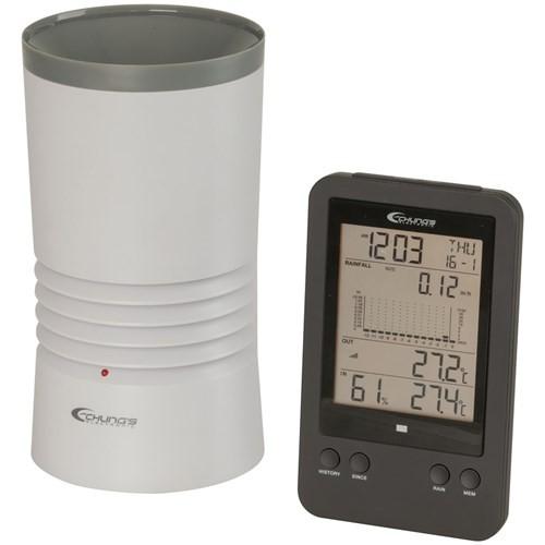 デジタルレインゲージ 雨量計 高品質 +温湿度計 マーケティング XC0430