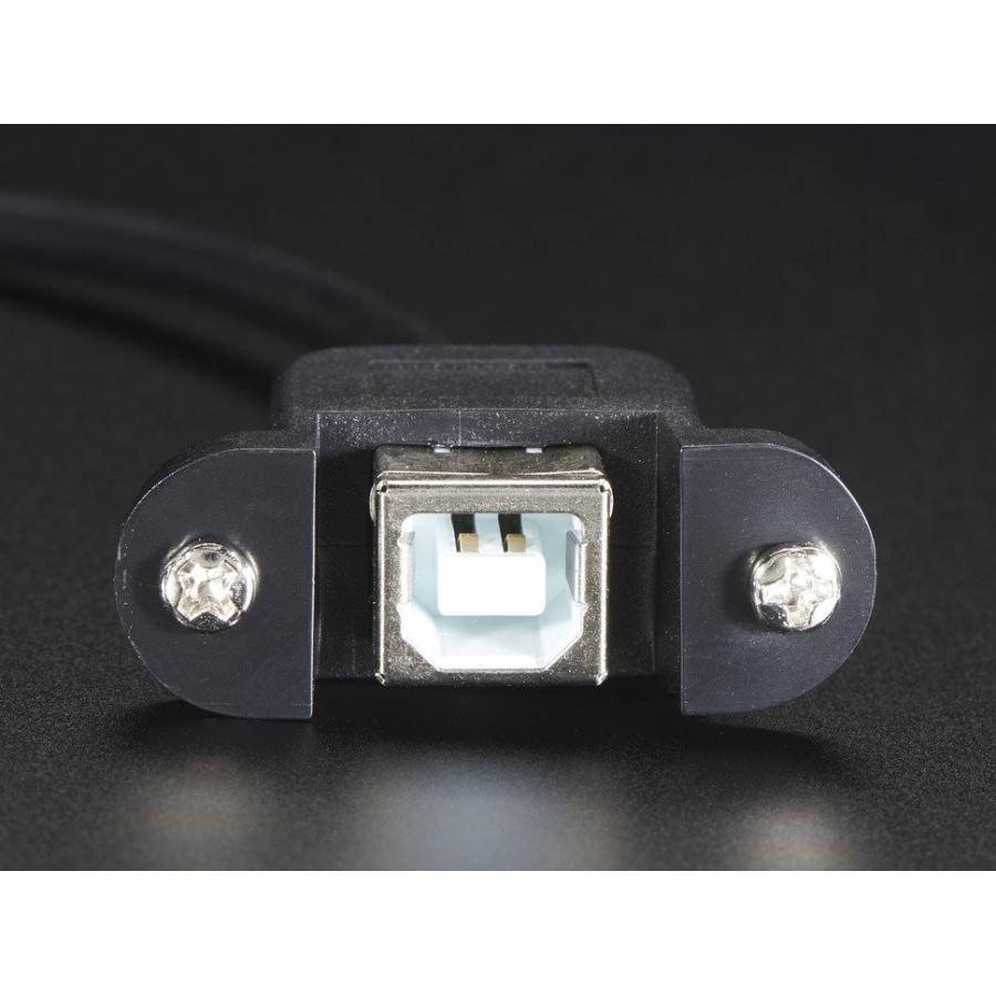 パネルマウントUSBケーブル-Bメス→micro-Bオス : デンシ電気店 ヤフー