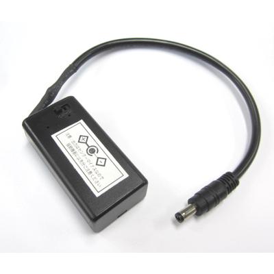センター（-）マイナス】5.5x2.1mm DCジャック+スイッチ付9V電池