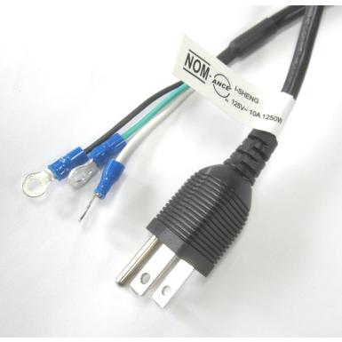 NOM認証電源コード 3P-丸型端子/2M（125V/10A) : デンシ電気店 ヤフー