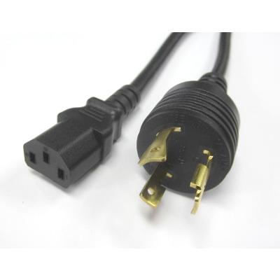 PSE電源コード ロッキング NEMA L6-20P/C13（15A/250V)-2.5M : デンシ
