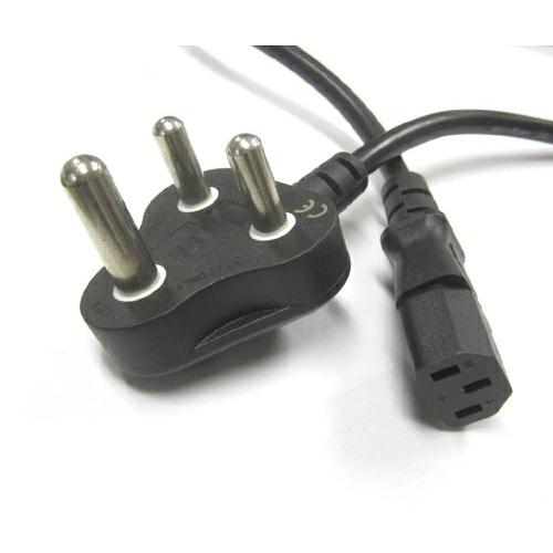 デンモク　電源コード有り　12 インドAC電源コード 3P（IS1293）→C13 10A/250V-BIS : デンシ電気店