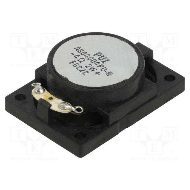 ミニチュアスピーカー 2W 4Ω 28.4x40x13mm 0~20000Hz 音響レベル: 86dB