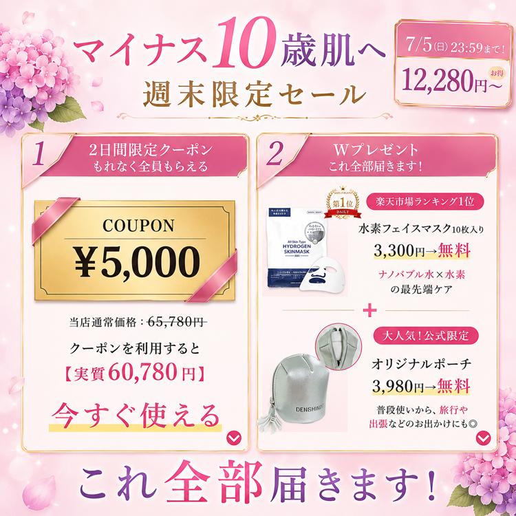 公式】＼週末限定☆12,280円~お得！5,000円OFF／DENSHINDO 2026最新