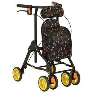 ds-1555828 幸和製作所 シルバーカー ラウンディ フラワーブラック SIMD03 (ds1555828)