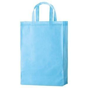 ds-1575031 （まとめ） TANOSEE 不織布バッグ 中 ヨコ320×タテ450×マチ幅120mm スカイブルー 1パック（10枚）  (ds1575031)