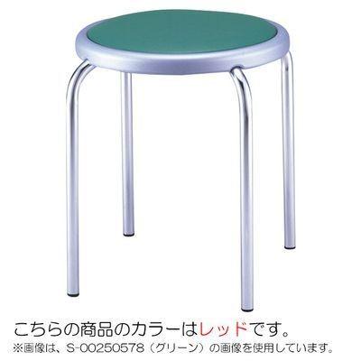 02-5296-01 丸椅子カラー:レッド (02529601)