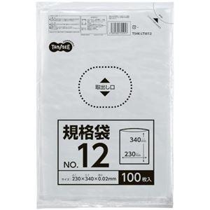 ds-2234733　(まとめ)　TANOSEE　規格袋　1セット（1000枚：100枚×10パック）　12号0.02×230×340mm　(ds2234733)