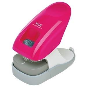 ds-2233334 (まとめ) プラス 針なしホッチキスペーパークリンチ 12枚とじ ピンク SL-112A 1個  (ds2233334)