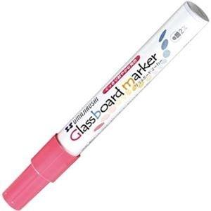 ds-2303680 （まとめ）馬印 グラスボードマーカー ピンクBGB-P 1本 (ds2303680)