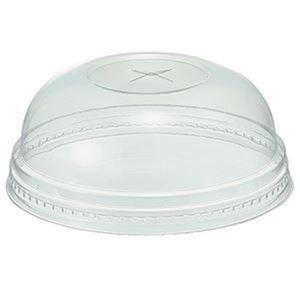 ds-2306073 （まとめ）TANOSEE PETカップ（広口）共通ドームフタ（差込み口あり）1パック（100枚） (ds2306073)