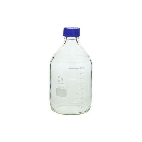 2-077-06 ねじ口瓶丸型白(デュラン(R)) 青キャップ付 2000mL (207706)