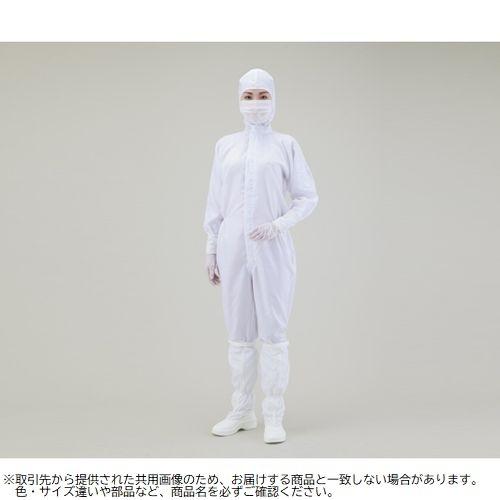 1-7864-02 無塵衣AS197C フード付 白 M AS197C M (1786402)