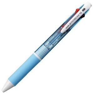 ds-2488899 （まとめ）三菱鉛筆 ジェットストリーム4色ボールペン 0.7mm (軸色：水色) SXE450007.8 1本【×20セット】 (ds2488899)