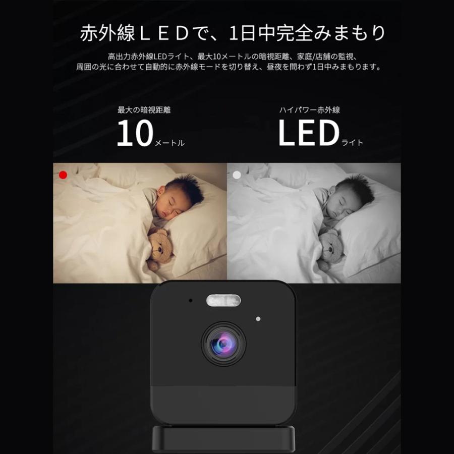 ワイヤレス 防犯カメラ 屋内用 コンセント式 200万画素 スマホ