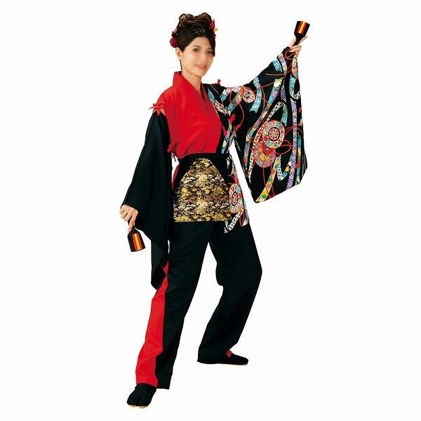 よさこい 衣装 コスチューム 上衣 ポリエステル100% YOSAKOI ソーラン 祭り ダンス 舞踊 踊り 舞台 ステージ レディース (60011)